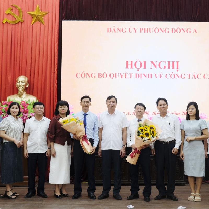 Đảng ủy phường Đông A tổ chức Hội nghị công bố quyết định về công tác cán bộ