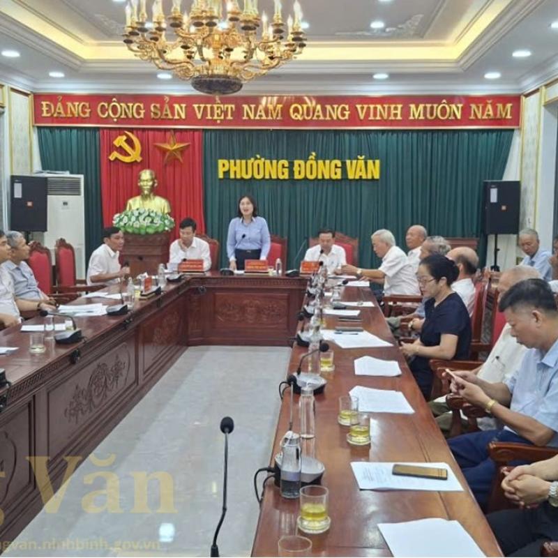 Ban Chỉ đạo sắp xếp, tổ chức lại TDP trên địa bàn phường Đồng Văn tổ chức Hội nghị xin ý kiến về dự thảo Đề án sắp xếp, tổ chức lại TDP trên địa bàn phường