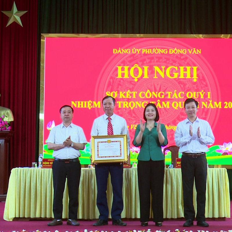 Đảng ủy phường Đồng Văn sơ kết công tác quý I, triển khai nhiệm vụ trọng tâm quý II năm 2026