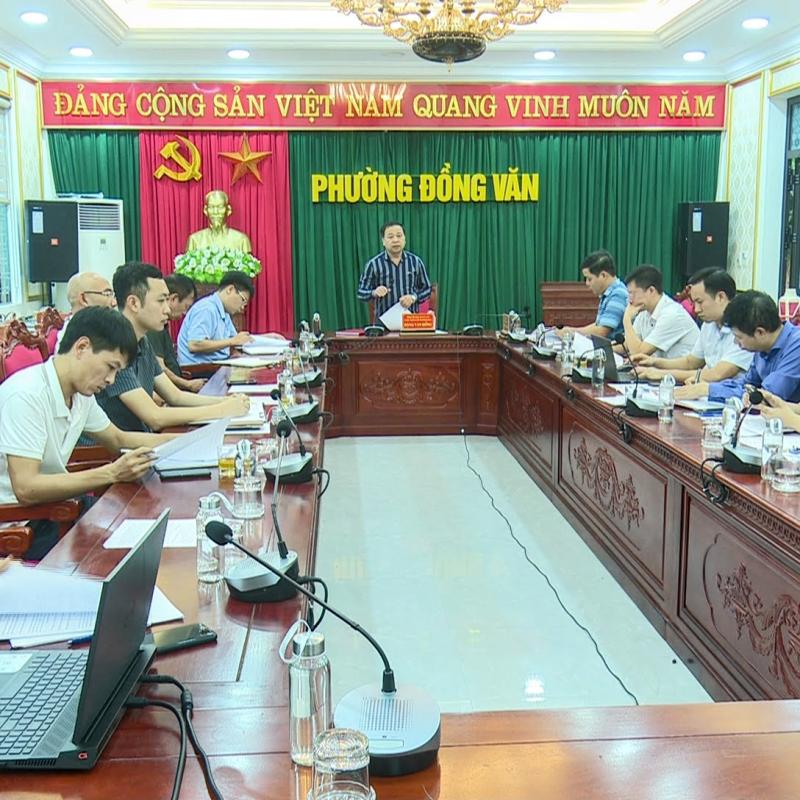 UBND phường Đồng Văn tổ chức Hội nghị làm việc liên quan đến công tác giải phóng mặt bằng Dự án Bắn Cá Dubai palace xây dựng Khu nhà ở đô thị Quang Thành