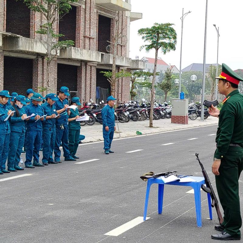Phường Đồng Văn khai mạc huấn luyện DQTV năm thứ nhất (cụm số 04)