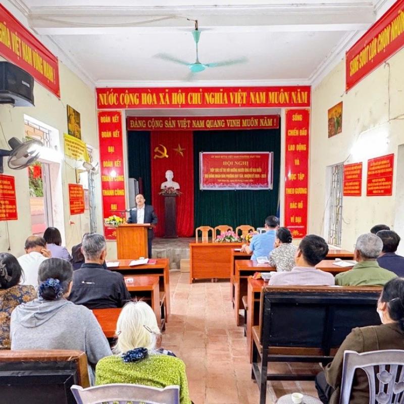 Hội nghị tiếp xúc cử tri, vận động bầu cử đối với những người ứng cử đại biểu Hội đồng nhân dân phường khoá II, nhiệm kỳ 2026-2031 thuộc đơn vị bầu cử số 02.