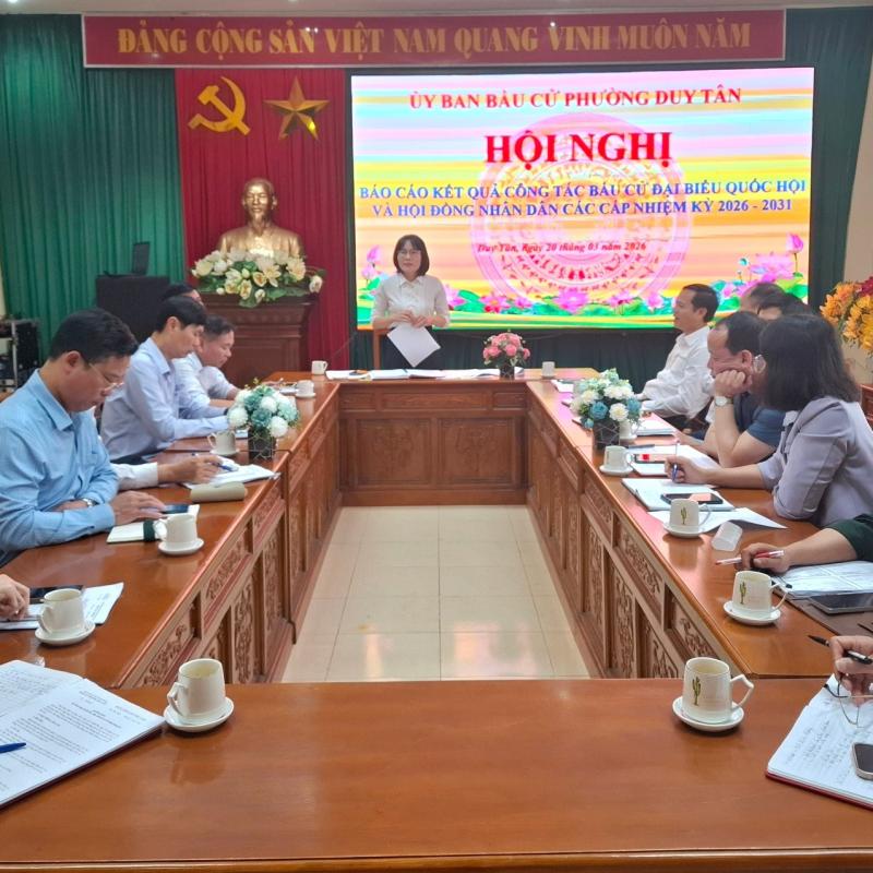 DUY TÂN  ĐÁNH GIÁ KẾT QUẢ CÔNG TÁC BẦU CỬ, CHUẨN BỊ KỲ HỌP THỨ NHẤT HĐND NHIỆM KỲ 2026–2031