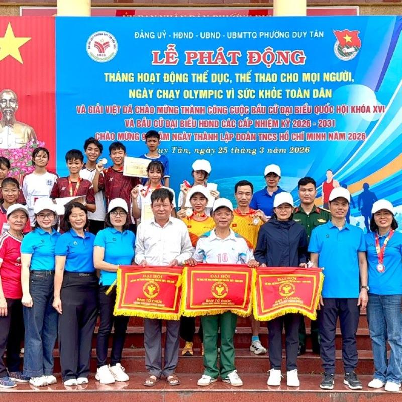 Lễ phát động Tháng thể dục thể thao  và Ngày chạy Olympic vì sức khỏe toàn dân phường Duy Tân năm 2026