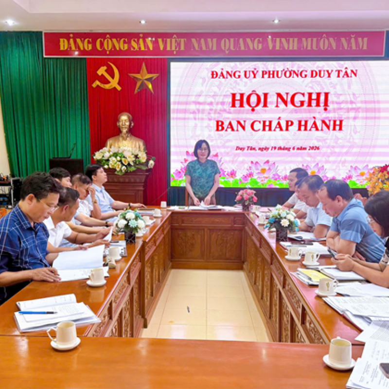 HỘI NGHỊ BAN CHẤP HÀNH ĐẢNG BỘ PHƯỜNG DUY TÂN  CHO Ý KIẾN MỘT SỐ NỘI DUNG THUỘC THẨM QUYỀN