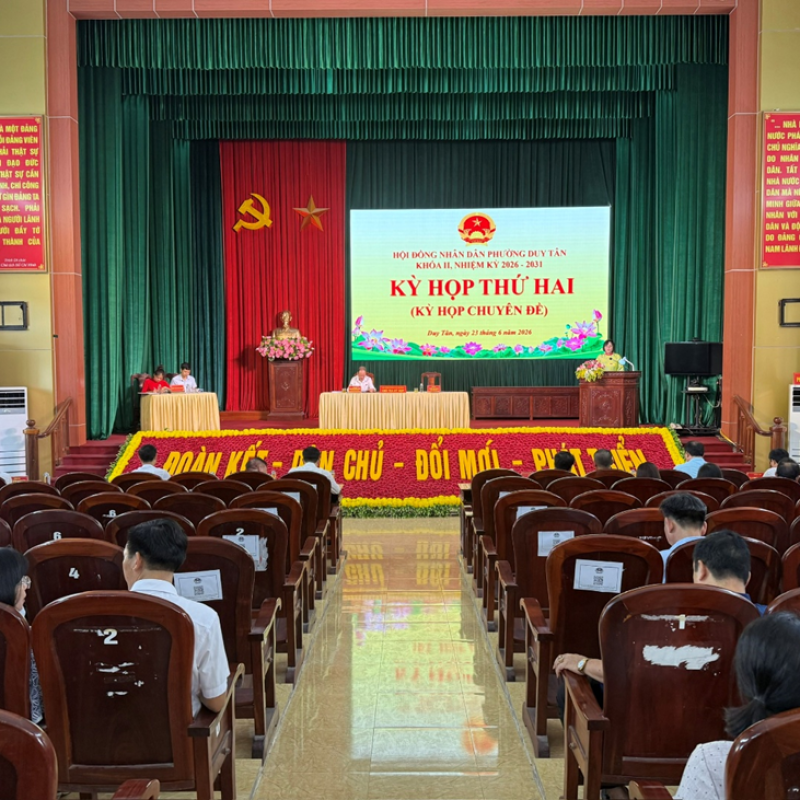 HĐND phường Duy Tân: Tổ chức thành công Kỳ họp thứ Hai (kỳ họp chuyên đề) khóa II, nhiệm kỳ 2026-2031