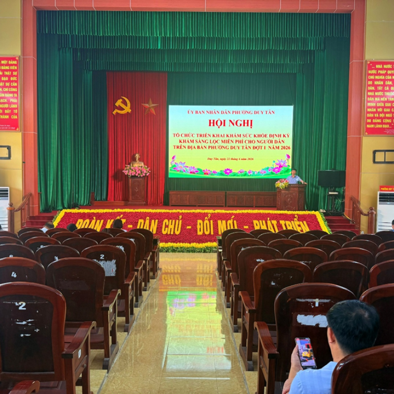 UỶ BAN NHÂN DÂN PHƯỜNG DUY TÂN  TỔ CHỨC KHÁM SỨC KHỎE ĐỊNH KỲ, KHÁM SÀNG LỌC MIỄN PHÍ CHO NGƯỜI DÂN TRÊN ĐỊA BÀN.