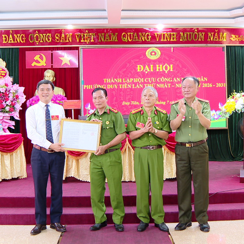 Đại hội thành lập Hội Cựu Công an nhân dân phường Duy Tiên lần thứ nhất nhiệm kỳ 2026-2031
