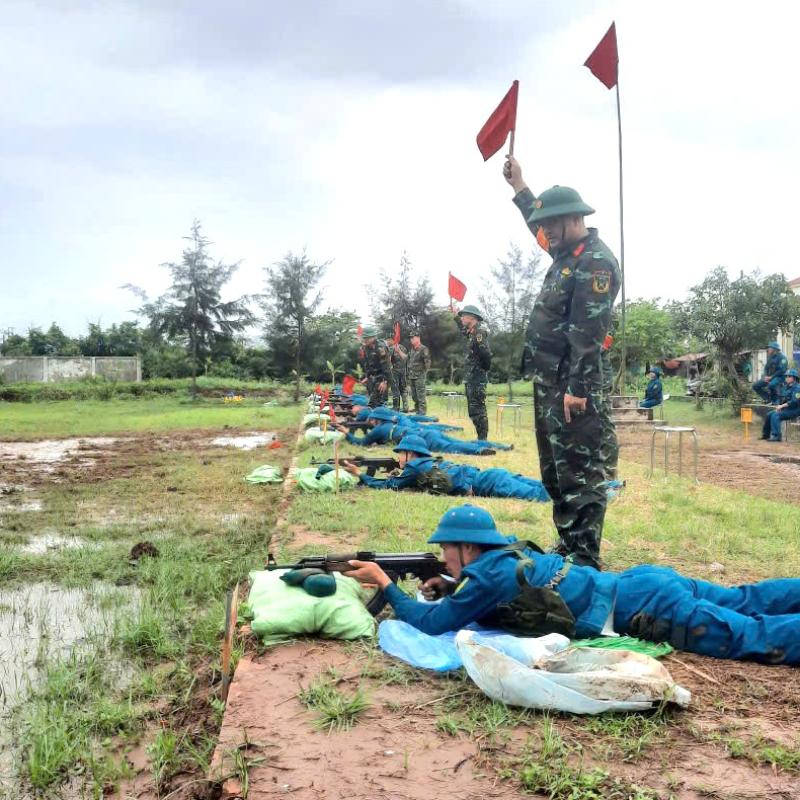 Ban Chỉ huy quân sự xã Giao Bình tổ chức kiểm tra bắn đạn thật cho lực lượng dân quân năm thứ Nhất năm 2026
