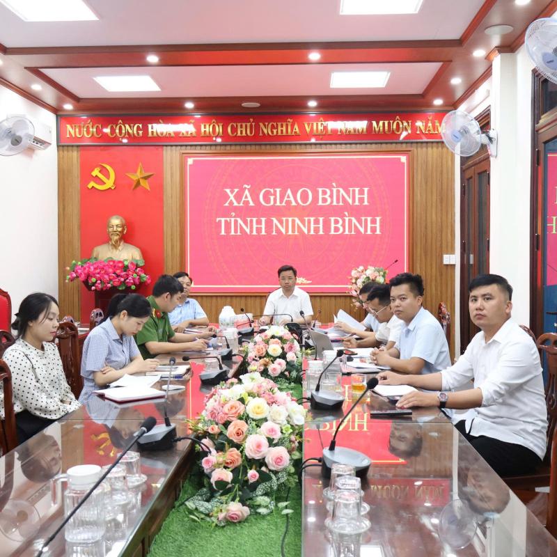 Xã Giao Bình tham dự hội nghị trực tuyến kiểm tra tiến độ công tác đo đạc, lập bản đồ, hồ sơ địa chính và hoàn thiện cơ sở dữ liệu quốc gia về đất đai