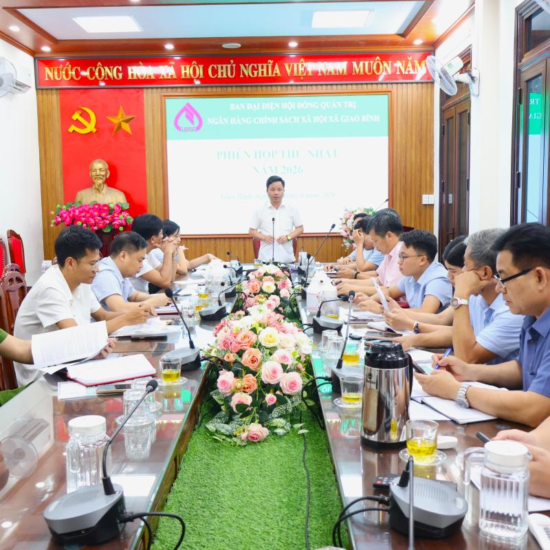 Xã Giao Bình tổ chức Họp phiên họp thứ Nhất của Ban đại diện Hội đồng quản trị Ngân hàng Chính sách xã hội