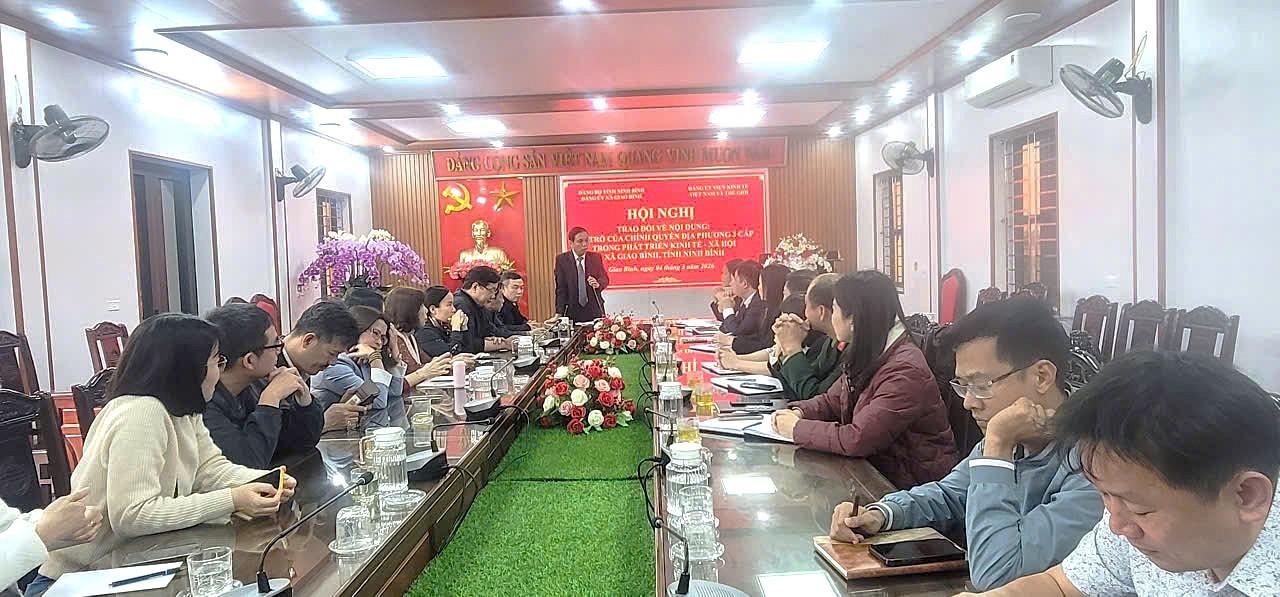 Xã Giao Bình tổ chức hội nghị trao đổi về vai trò của chính quyền địa phương hai cấp trong phát triển kinh tế - xã hội