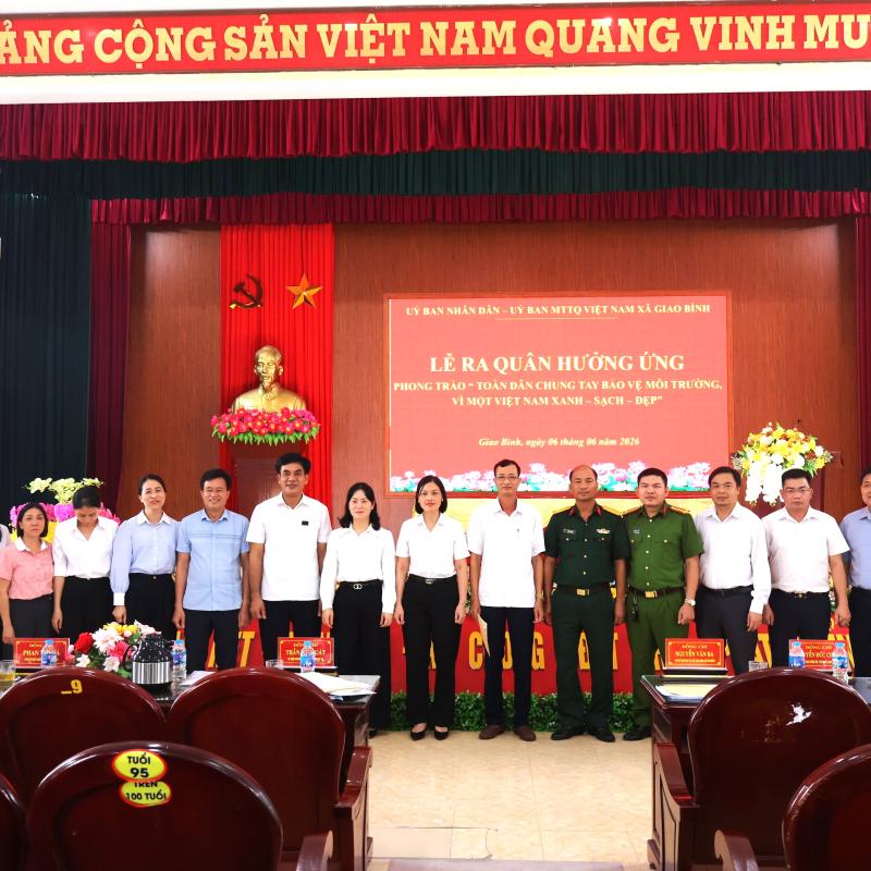 Xã Giao Bình phát động phong trào “Toàn dân chung tay bảo vệ môi trường vì một Việt Nam xanh - sạch - đẹp”