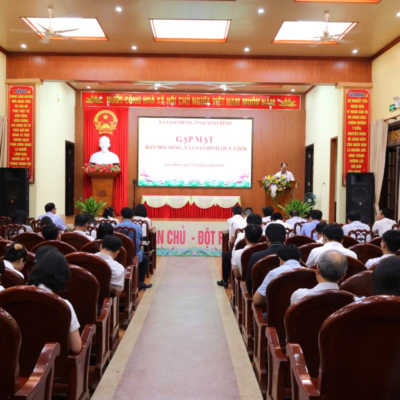 Ban Đời sống xã Giao Bình tổ chức Hội nghị gặp mặt quý I năm 2026