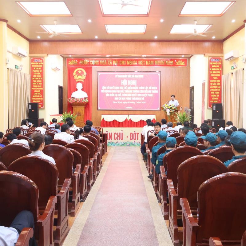 Xã Giao Bình kiện toàn lực lượng dân quân tại chỗ và ban chỉ huy phòng thủ dân sự sau sắp xếp thôn (xóm)
