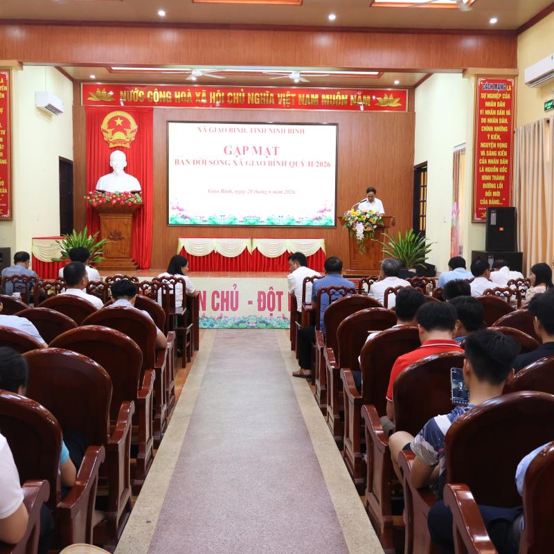Ban Đời sống xã Giao Bình tổ chức gặp mặt quý II năm 2026