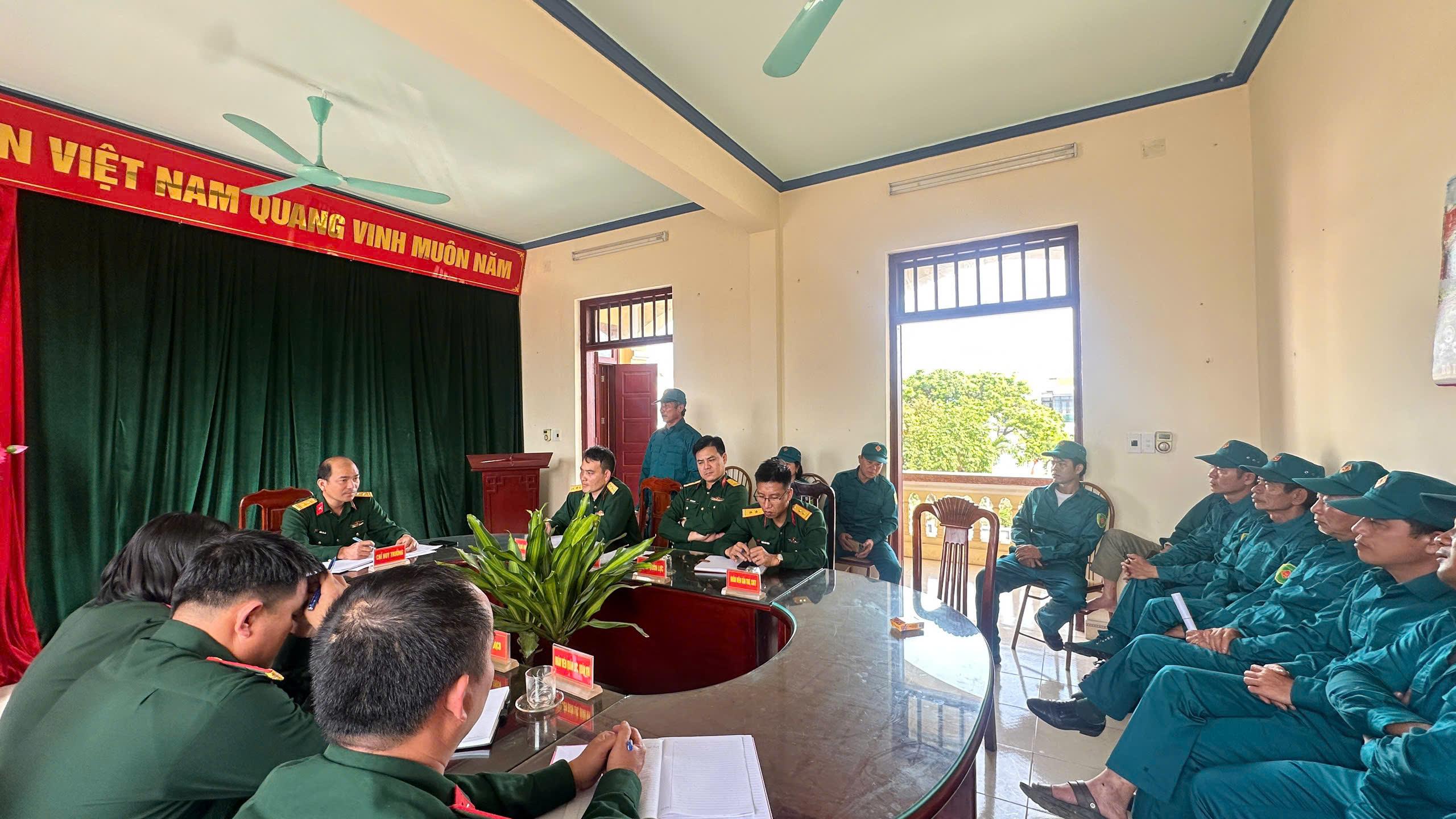 Ban Chỉ huy Quân sự xã Giao Bình giao ban công tác quân sự, quốc phòng địa phương tháng 3 năm 2026
