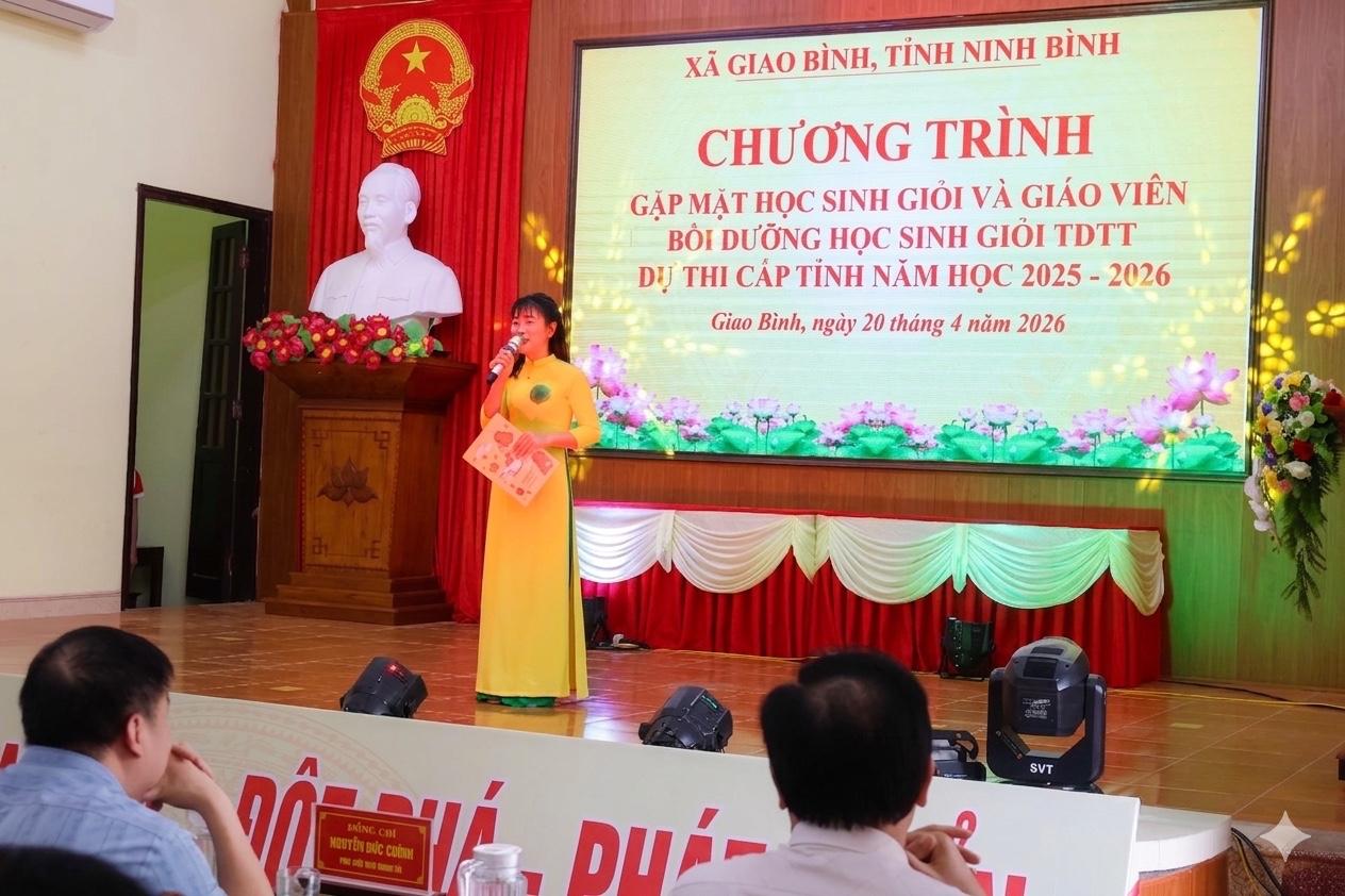 XÃ GIAO BÌNH GẶP MẶT GIÁO VIÊN BỒI DƯỠNG, HỌC SINH GIỎI THỂ DỤC THỂ THAO CẤP TỈNH NĂM 2026