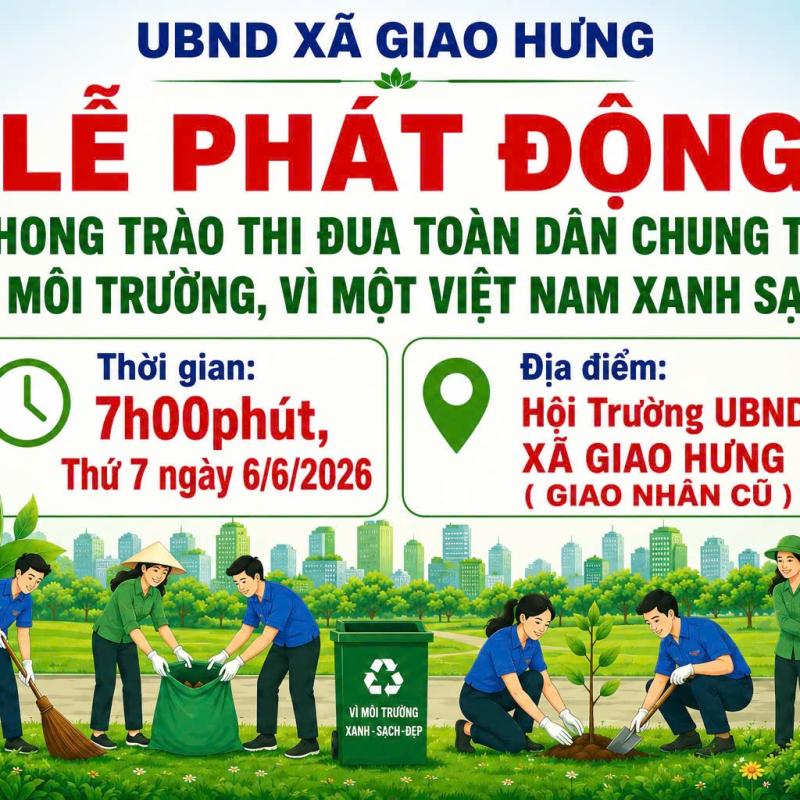 BÀI TUYÊN TRUYỀN CHUNG TAY BẢO VỆ MÔI TRƯỜNG, VÌ MỘT GIAO HƯNG XANH- SẠCH- ĐẸP