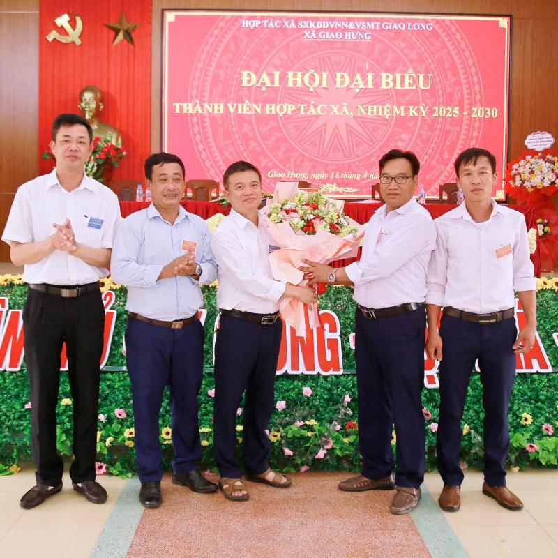 Đại hội đại biểu thành viên Hợp tác xã Sản xuất Kinh doanh Dịch vụ Nông nghiệp và Vệ sinh Môi trường Giao Long nhiệm kỳ 2025–2030