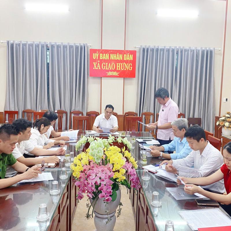 Xã Giao Hưng tổ chức Họp phiên họp thứ Nhất của Ban đại diện Hội đồng quản trị Ngân hàng Chính sách xã hội