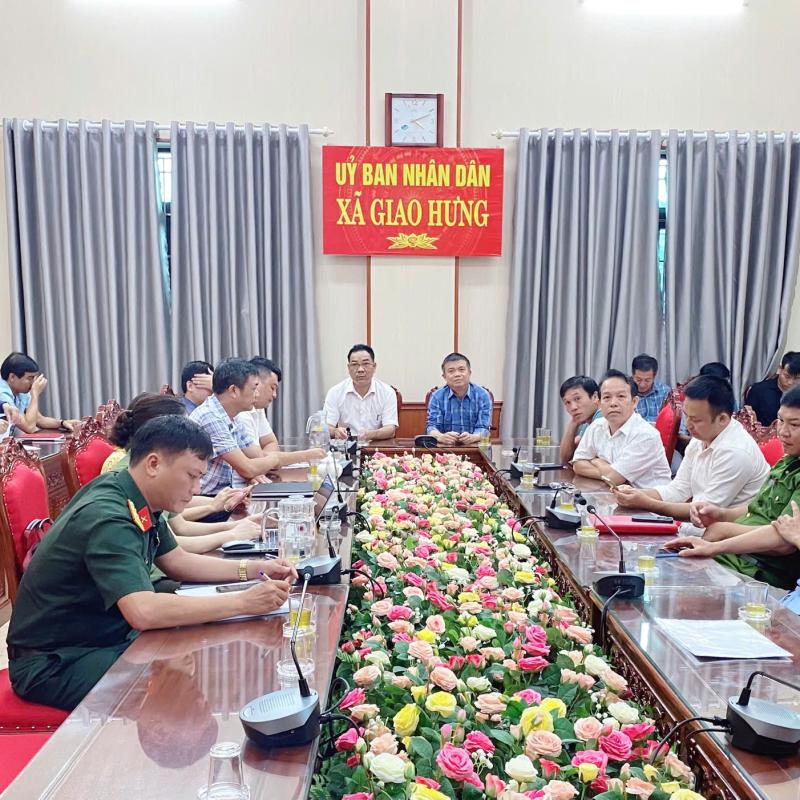 Xã Giao Hưng tham dự Hội nghị trực tuyến triển khai các biện pháp ứng phó bão số 1 (có tên quốc tế MAYSAK).