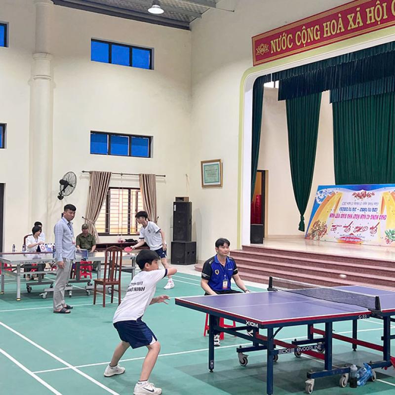 Các nội dung thi đấu tại Đại hội TDTT xã Giao Ninh lần thứ I năm 2026 diễn ra sôi nổi từ ngày 17,18/4