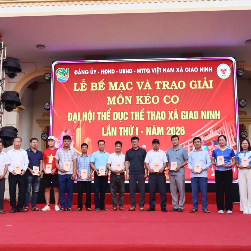 Xã Giao Ninh trao các nội dung còn lại và Bế mạc Đại hội TDTT xã lần thứ nhất năm 2026