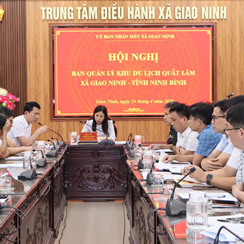 UBND làm việc với Ban quản lý khu Nổ hũ Kho tàng Dubai link moi biển Quất Lâm thống nhất một số nội dung
