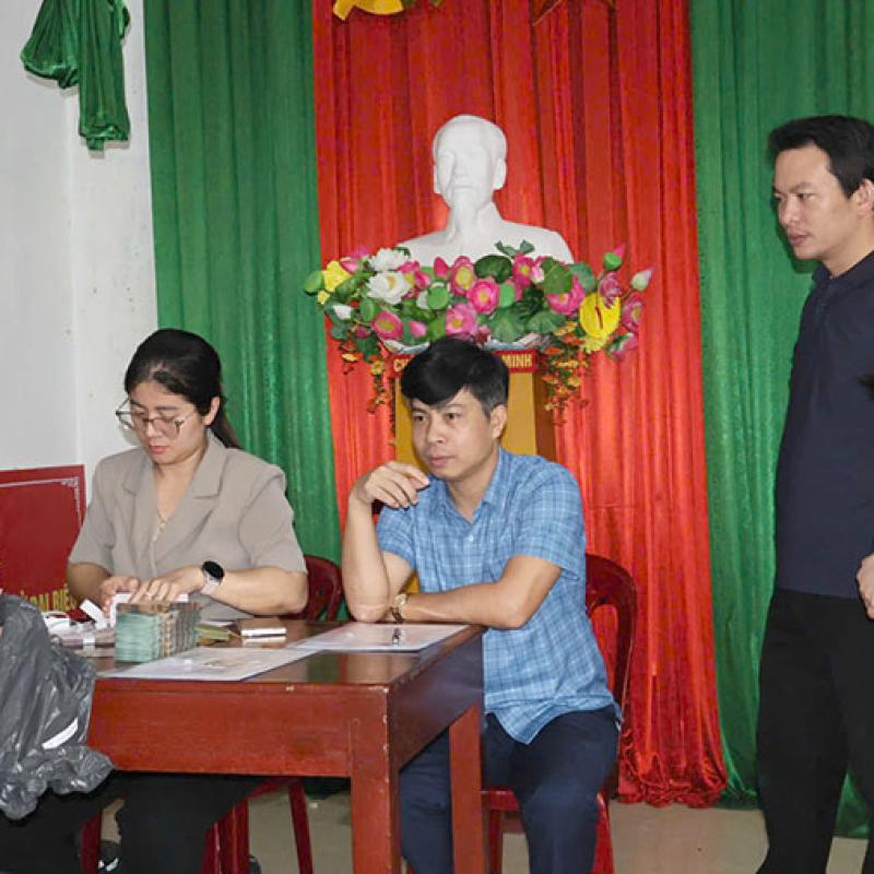 Xã Giao Ninh chi trả tiền hỗ trợ GPMB đối với dự án khu dân cư tập trung Quất Lâm ( đợt1)