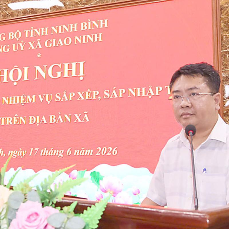 Đảng ủy xã Giao Ninh chỉ đạo công tác sắp xếp, tổ chức lại thôn trên địa bàn