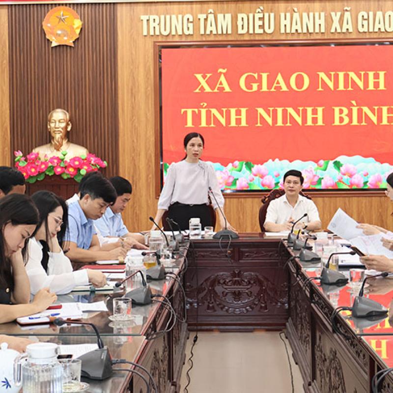 Đoàn công tác Học viện Chính trị quốc gia Hồ Chí Minh làm việc và khảo sát thực tế tại xã Giao Ninh