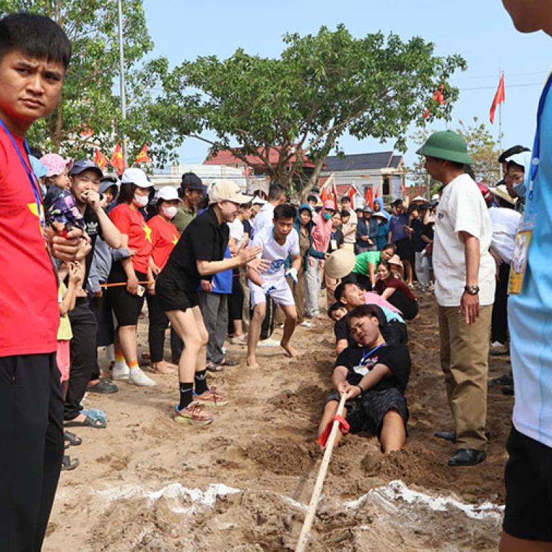 Xã Giao Ninh sôi nổi, kịch tính nội dung kéo co tại đại hội TDTT xã lần thứ nhất năm 2026