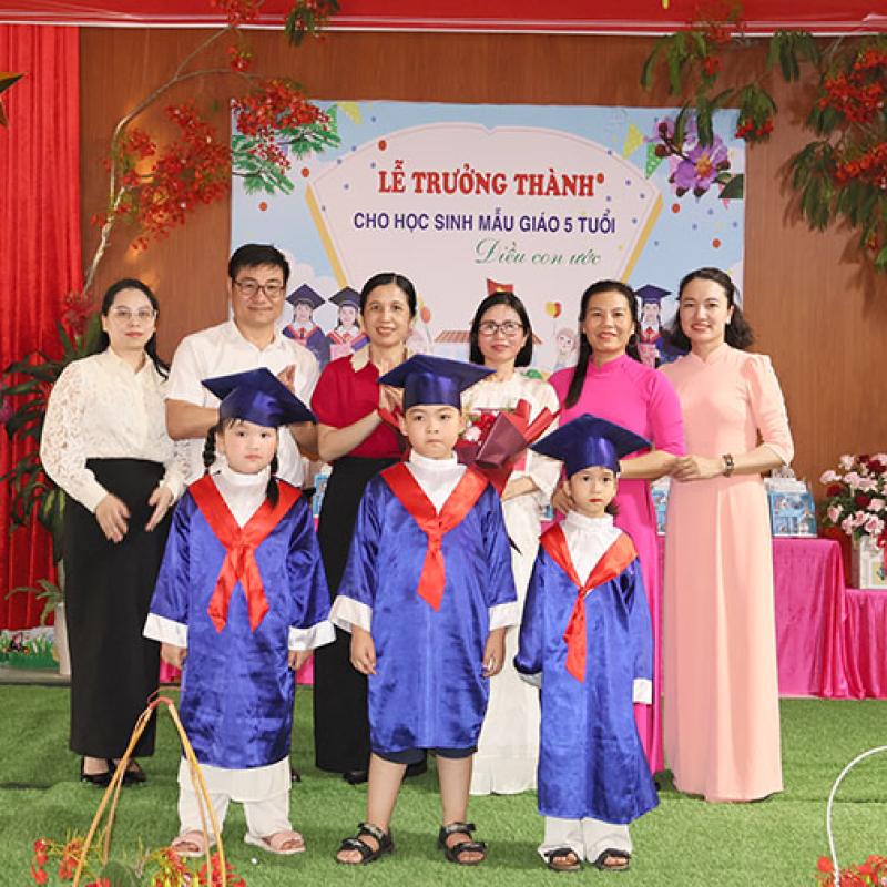 Trường Mầm non Giao Phong tổ chức Lễ trưởng thành cho 99 học sinh lớp 5 tuổi năm học 2025-2026
