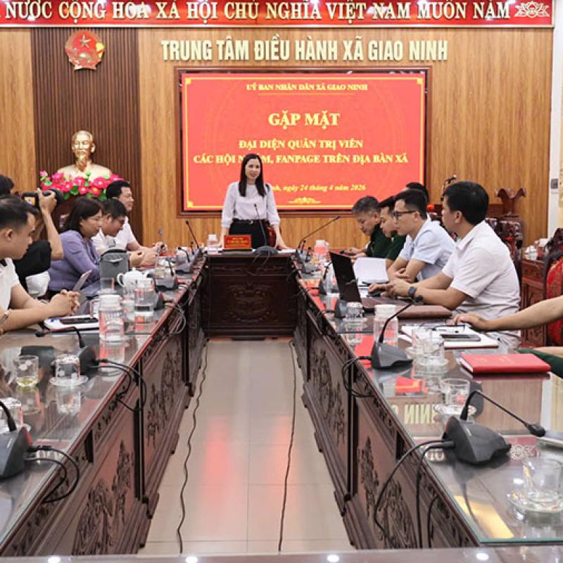 UBND xã gặp mặt quản trị viên các hội nhóm, Fanpage trên địa bàn