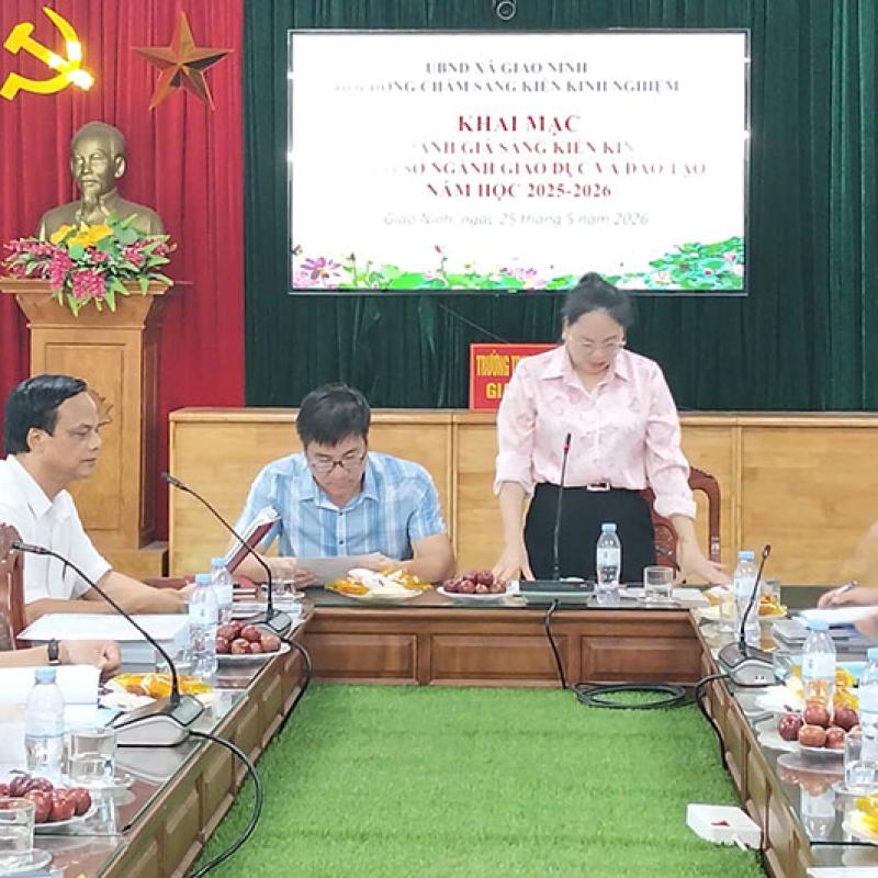 Hội đồng sáng kiến xã Giao Ninh đánh giá sáng kiến kinh nghiệm ngành giáo dục năm 2026