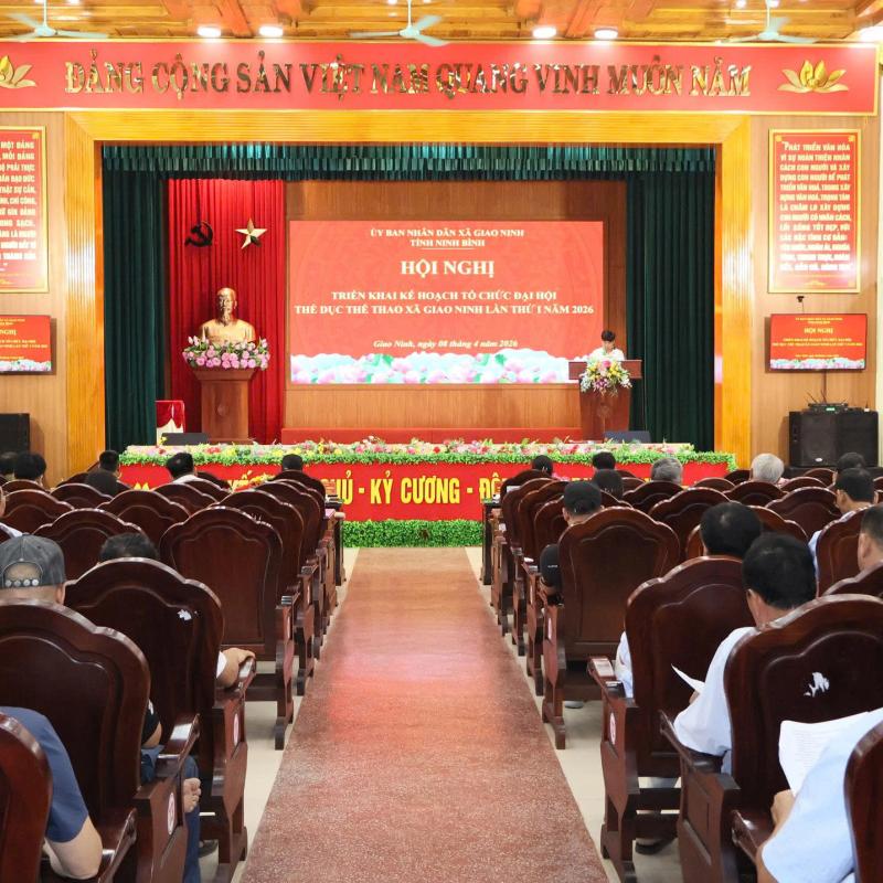 Xã Giao Ninh triển khai Kế hoạch Đại hội thể dục thể thao lần thứ I năm 2026