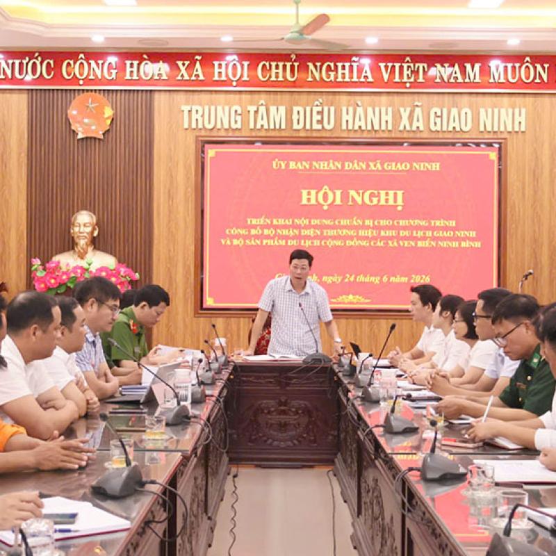 UBND xã Giao Ninh triển khai các nội dung chuẩn bị chương trình công bố nhận diện thương hiệu Khu Nổ hũ Kho tàng Dubai link moi Giao Ninh và bộ nhận diện Nổ hũ Kho tàng Dubai link moi các xã ven biển tỉnh Dubai Palace