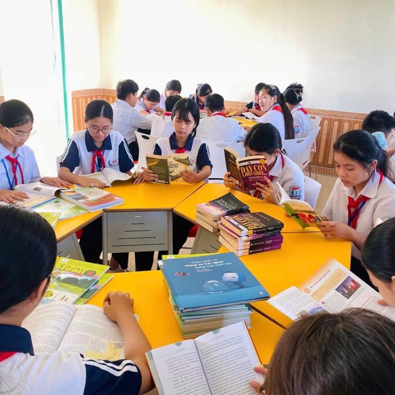 Trường THCS Giao Phong xã Giao Ninh lan tỏa văn hóa đọc trong học sinh toàn trường