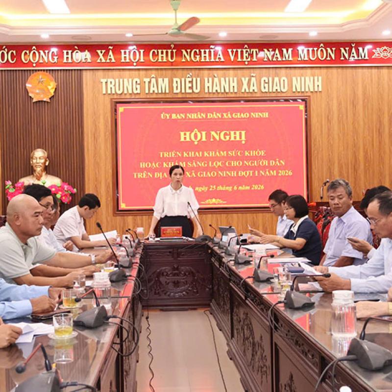 UBND xã triển khai kế hoạch khám sức khỏe toàn dân hoặc khám sàng lọc miễn phí đợt 1 năm 2026