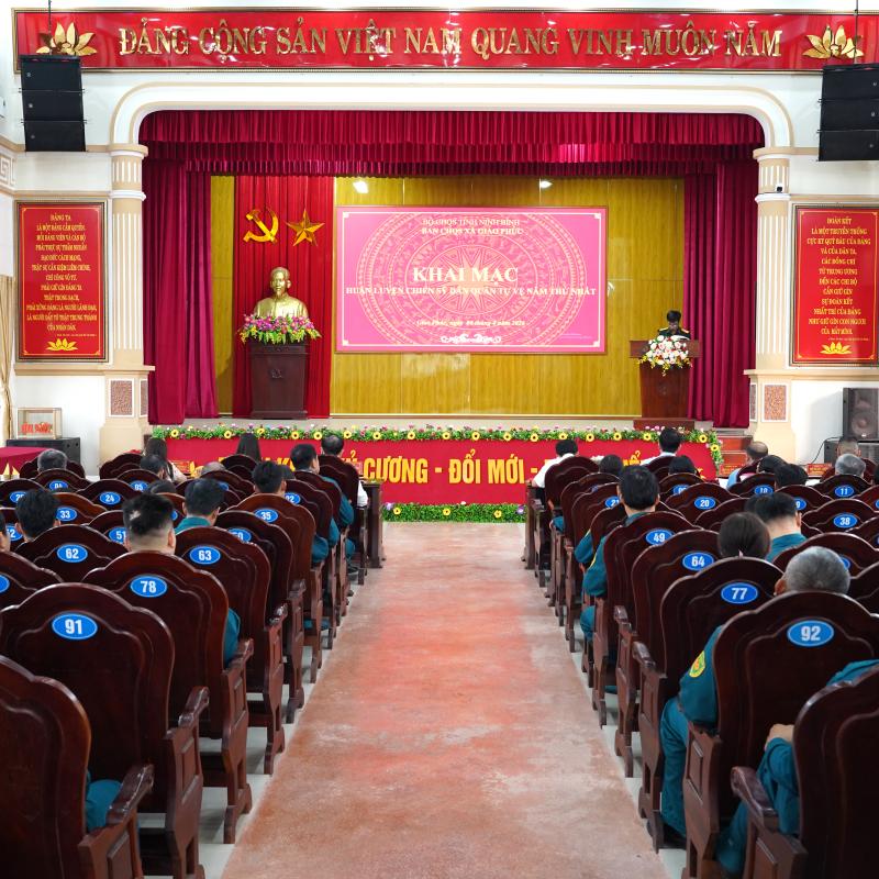 Ban chỉ huy quân sự xã Giao Phúc tổ chức Khai mạc huấn luyện chiến sỹ dân quân tự vệ năm thứ Nhất
