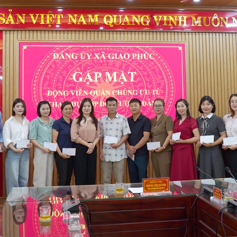 Đảng ủy xã Giao Phúc tổ chức Hội nghị gặp mặt, động viên quần chúng ưu tú tham dự lớp đối tượng Đảng năm 2026