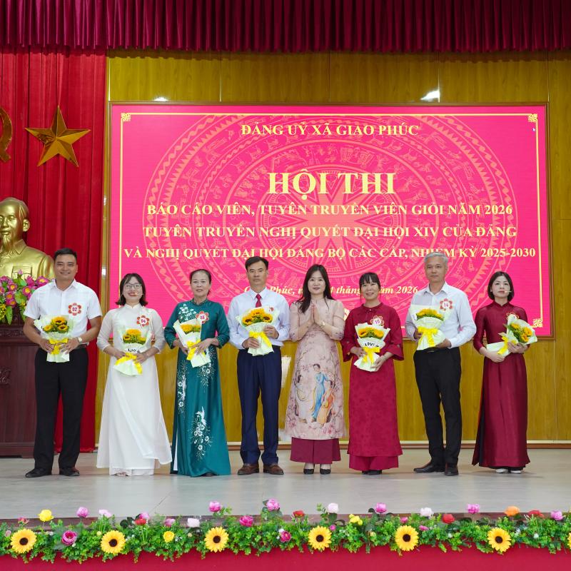 Vòng Chung khảo Hội thi Báo cáo viên, tuyên truyền viên giỏi xã Giao Phúc năm 2026
