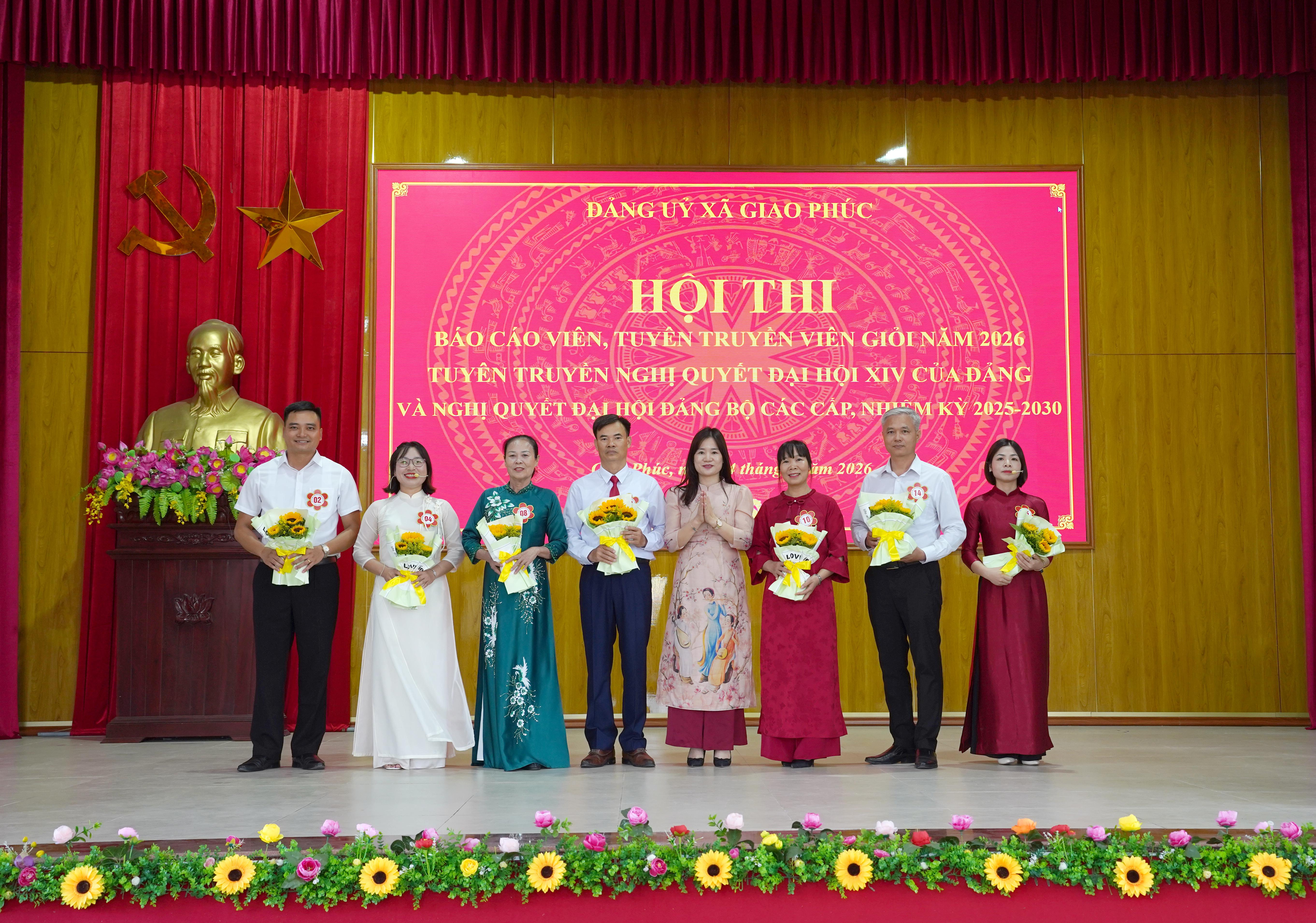 Vòng Chung khảo Hội thi Báo cáo viên, tuyên truyền viên giỏi xã Giao Phúc năm 2026