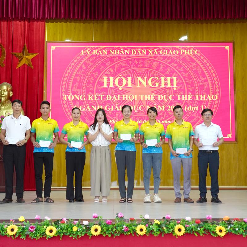 Ủy ban nhân dân xã Giao Phúc tổ chức Hội nghị tổng kết Đại hội Thể dục thể thao ngành Giáo dục Đợt 1 năm 2026