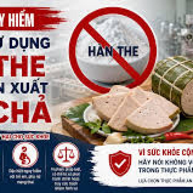 Bài tuyên truyền: Cảnh báo nguy hiểm từ việc sử dụng hàn the trong sản xuất giò, chả