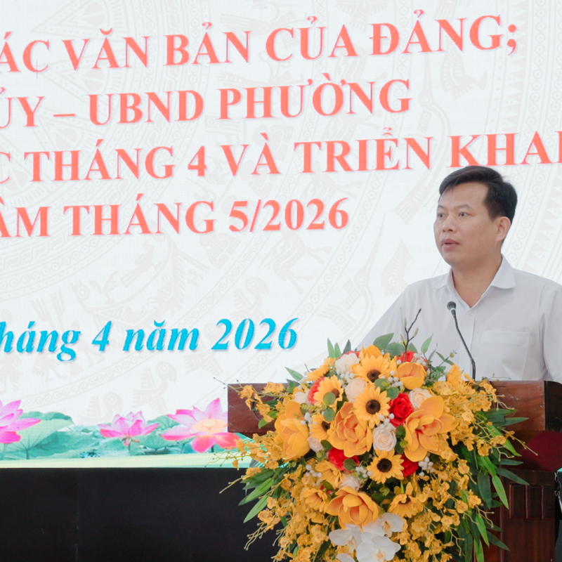 Đảng uỷ phường Hà Nam tổ chức hội nghị quán triệt, triển khai các văn bản của Đảng; giao ban khối Đảng uỷ – UBND phường; đánh giá kết quả công tác tháng 4, triển khai nhiệm vụ trọng tâm tháng 5/2026