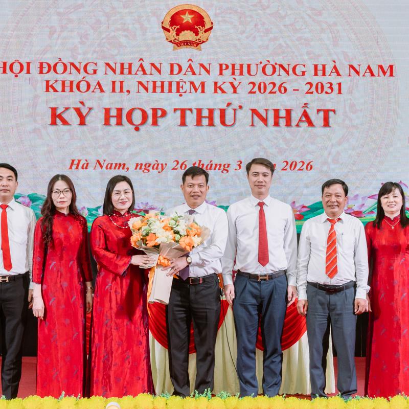 Kỳ họp thứ nhất HĐND phường Hà Nam khóa II, nhiệm kỳ 2026 – 2031 thành công tốt đẹp.