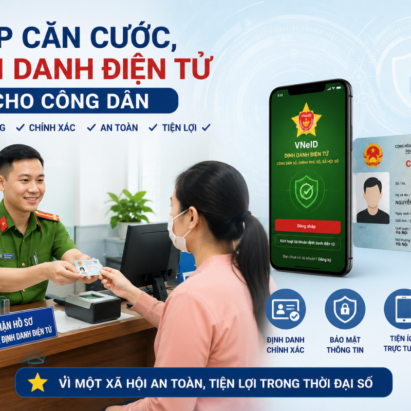 Phường Hà Nam đẩy mạnh chiến dịch cấp căn cước và định danh điện tử năm 2026