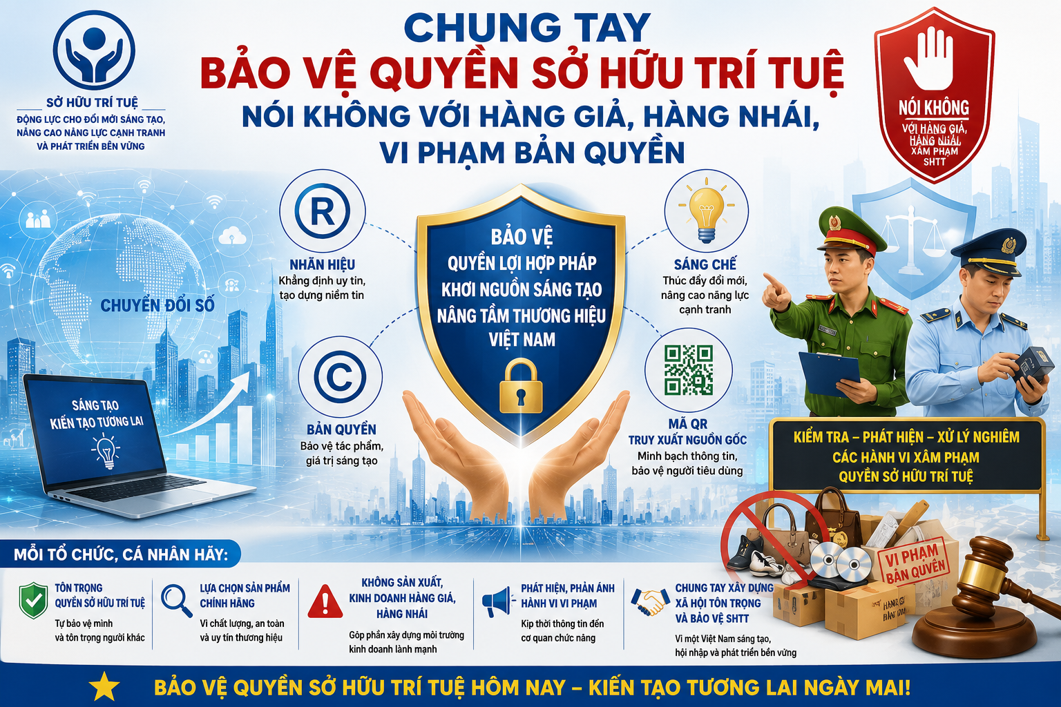 Phường Hà Nam tăng cường triển khai công tác sở hữu trí tuệ, nâng cao nhận thức và đấu tranh phòng, chống vi phạ quyền sỏ hữu trí tuệ.